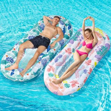 Imagem de Espreguiçadeira Pool Floats Stonful, pacote com 2 unidades, inflável, tamanho adulto