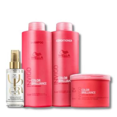 Imagem de Wella Brilliance Sh 1000ml + Cond 1000ml + Masc 500ml + Oleo Light 100