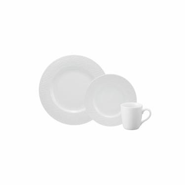 Imagem de Serviço de 18 Peças com Caneca em Porcelana, Modelo Ártico, Redondo com Relevo, Porcelana Schmidt