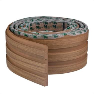 Imagem de 5Mt Painel Ripado Laminado Autocolante Flexível Bronze - Meu Rodapé