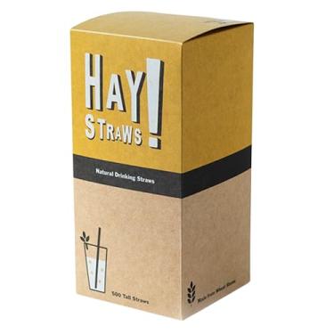 Imagem de Hay! Canudos de beber natural com altura de 19,05 cm, 500 unidades