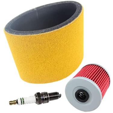 Imagem de USPEEDA Filtro de ar para filtro de óleo de vela de ignição Kawasaki Bayou 300 KLF300B KLF300C KLF 300 1989-2000