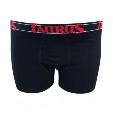 Imagem de Cueca Boxer Cotton Plus Size Elastico Personalizado Taurus, G7, Preto