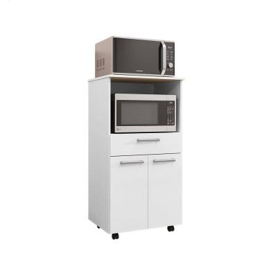 Imagem de Balcão Duplo para Forno 2 Portas 1 Gaveta Duetto BCO/Supremo - SSX Multicoisas