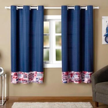 Imagem de Cortina 2,80m x 1,60m Para Sala ou Quarto Varão Simples Com Ilhós London