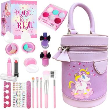 Imagem de Conjunto de maquiagem para meninas simulado não tóxico com estilo prin