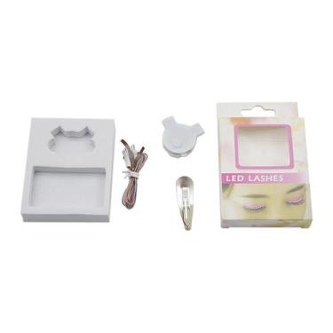 Imagem de Cílios postiços luminosos led adesivos de pálpebra dupla festa criativ