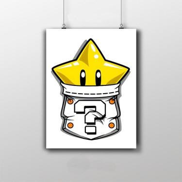 Imagem de Placa Decorativa Estrela Do Super Mario Game 3