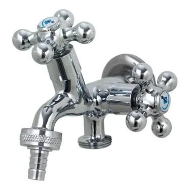 Imagem de Torneira Tanque E Maquina De Lavar Roupa Dupla Saída Parede