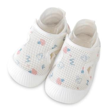 Imagem de Adigau Sapatos infantis para bebês primeiros passos sem cadarço macio sandálias de malha respirável bico largo sapatos de verão 6 a 36 meses, Cogumelo, 12-18 Months Toddler