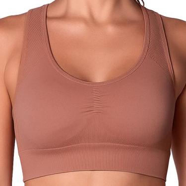 Imagem de Top Selene Sem Costura Esportivo Microfibra S/ Bojo Reforçado Nadador 