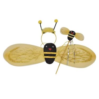 Imagem de Deevoka Fantasia de abelha com faixa para cabeça, presentes fofos e confortáveis, bengala de fada para crianças, meninas, carnaval, festival de máscaras, a