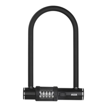 Imagem de AXA Combo 8 Bike U-Lock, segurança anti-roubo com código combo redefinível de 4 dígitos, aço endurecido de 12 mm, ideal para scooters, bicicletas de estrada e montanha