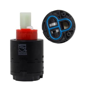 Imagem de Cartucho de equilíbrio de pressão 40PHF-1 de 40 mm, substituição de cartucho de chuveiro, compatível com torneira de chuveiro para válvula de chuveiro, altura do produto 82 mm (3,22 pol.) Largura 40