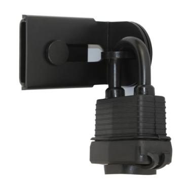 Imagem de Cadeado preto de 90 graus e chave esquerda e direita tipo universal conjunto de aço inoxidável sólido resistente (preto)