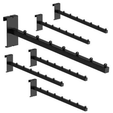Imagem de XINWXSS Conjunto de 6 ganchos de cascata para parede de grade, 40,6 cm, ganchos para parede de grade, ganchos de parede com 7 bolas para roupas, varejo, garagem, exibição de loja