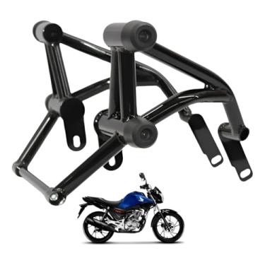 Imagem de Protetor de Carenagem Stunt Race para CG 160 Titan Fan Cargo Street Cage Aço Carbono Proteção Motor Pedais Piscas Tanque