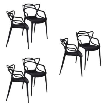 Imagem de Kit com 6 Cadeiras para Sala de Jantar Allegra Solna Preto
