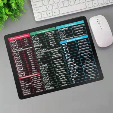 Imagem de Mouse pad de teclado Excel, versão profissional atualizada, tapete de mesa estendido com bordas costuradas, mouse pad gigante para mesa, apreciação perfeita dos funcionários, 21 x 7 cm