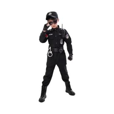 Imagem de Fantasia De Cosplay De Polícia SWAT Para Meninos, Conjunto Infantil 11
