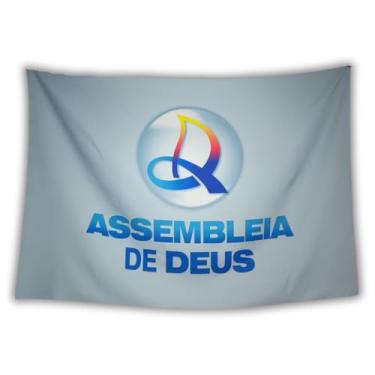 Imagem de Bandeira Decorativa Assembleia de Deus, Uso Interno e Externo, Multicolorido, 150x100cm, Tecido Oxford Premium, Sublimação a Laser