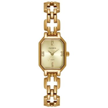 Imagem de Mondaine Relógio Feminino Dourado Metal Mostrador Champagne
