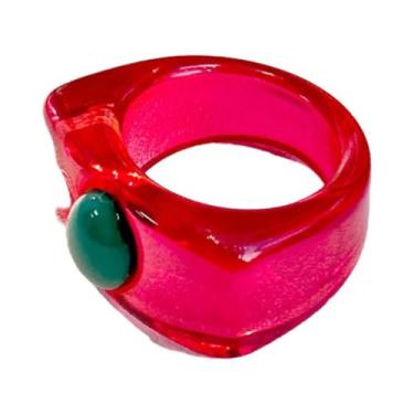 Imagem de Anel De Moda Feminino Em Resina Colorida Y2K, Presente De Aniversário 