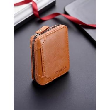 Imagem de Carteira masculina com porta-cartões RFID, 11 compartimentos para cartões, carteira fina com janela para identidade, organizador de cartão de crédito de grande capacidade