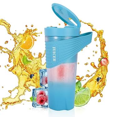 Imagem de Liquidificador Portátil para Milkshakes e Smoothies 4000mAh Type-C Recarregável Copo Pessoal de 460ml com 6 Lâminas Afiadas Potente 22000r m Viagens A