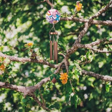 Imagem de ICE ARMOR 104 cm de comprimento borboleta luz solar sino de vento estátua escultura ornamento decoração jardim ideias de decoração para inauguração de casa, feriados e aniversários. Ótima adição