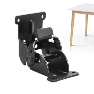 Imagem de Dobradiça de Bloqueio e Dobramento,Suporte de 0 a 180 Graus de Alta Resistência para Móveis - Ferragens de Suportes Dobráveis,Para Móveis Mesa Cadeira Banco Estante Armário Prateleira