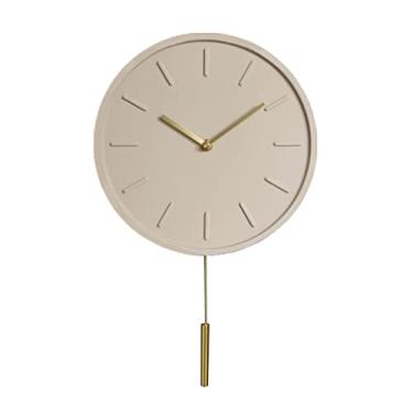 Imagem de Relógio de parede moderno decoração de concreto relógio de parede criativo sala de estar relógio silencioso simulação sala de estar relógio de quartzo (B)