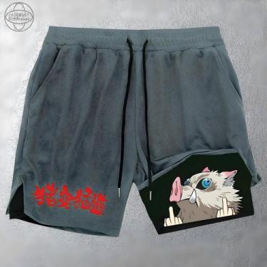 Imagem de Bermuda Esportiva Masculina Estampada Moderna Para Corrida E Fitness, 