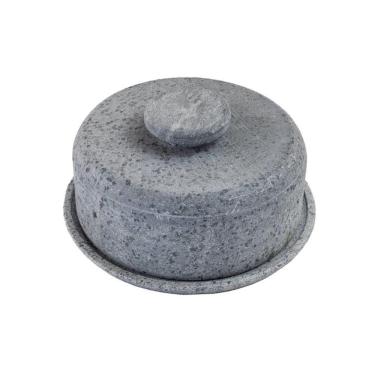 Imagem de Boleira E Queijeira Gourmet Tampa De Pedra Sabão P 10x20cm