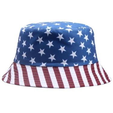 Imagem de Bucket Hat Americans Flags Five-Pointeds Stars Anime - yiweisai