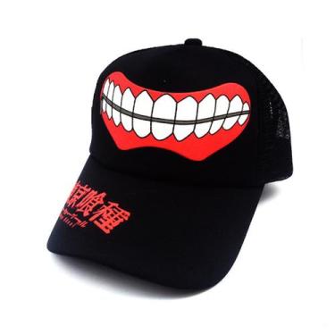 Imagem de Boné de beisebol, chapéu de malha Tokyo Ghouls para homens, preto - yi