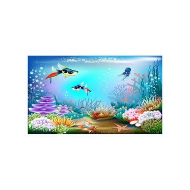 Imagem de Painel De Lona Fundo do Mar Peixe Beta - Fabrika de Festa, 400x300cm