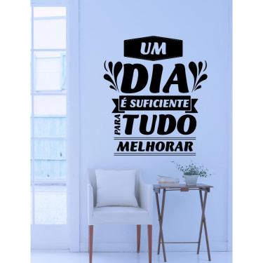 Imagem de Adesivo Decorativo de Parede Um Dia é Suficiente para Sala