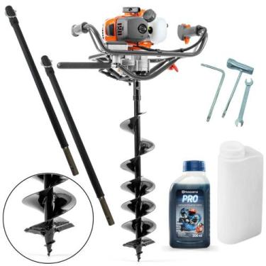 Imagem de Perfurador de Solo Husqvarna 541EA Broca 20cm Alongadores Profundidade