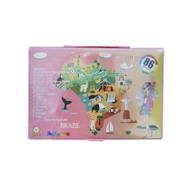 Imagem de Estojo escolar 86 pecas estampa fashion - Union Oceano, BRASIL