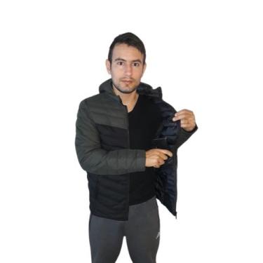 Imagem de Jaqueta Masculina Puffer Bobojaco Casaco Com Capuz Removível - AR7 MOD