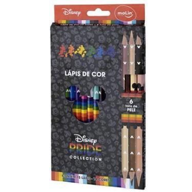 Imagem de Lápis de cor - Molin - Mickey Pride Collection 12 Cores + 6 Tons de Pe