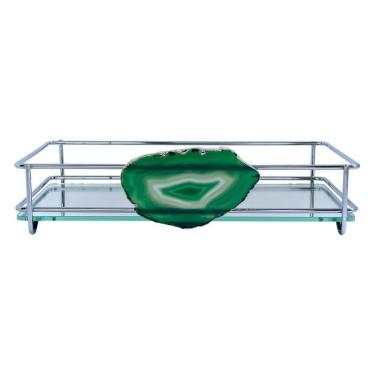 Imagem de Bandeja Hara Fence Ágata Cromada 10X20 Cm