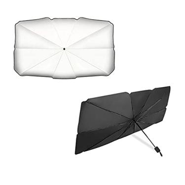 Imagem de Para-sol de para- de carro, capa de guarda-chuva de carro dobrável capa de pára-sol bloco UV protetor de viseira de sol de calor janela dianteira do carro para capas de pára- carros