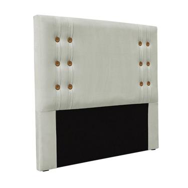 Imagem de Cabeceira Casal 1,40m Kors Veludo Prata Gran Belo