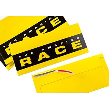 Imagem de Incrível envelopes amarelos para festa de corrida com fita removível – Conjunto com 10