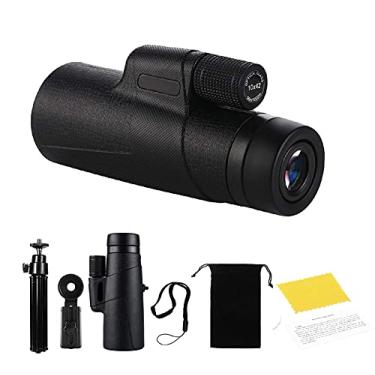 Imagem de Telescópios monoculares Adultos, HD BAK4 Prism Phone à prova d'água com adaptador de fotografia de telefone e tripé de telefone, para observação de pássaros/acampamento/viagens
