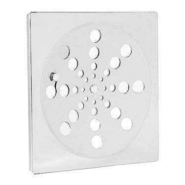 Imagem de Ralo Grelha 10X10 Quadrado Com Fecho Sistema Abre e Fecha Para Banheiro