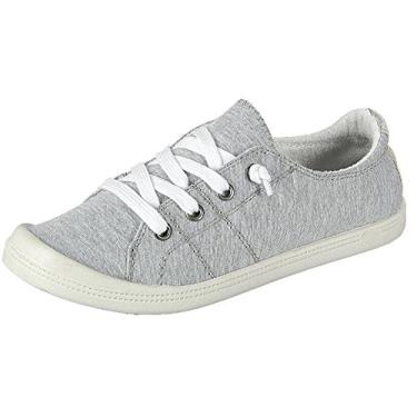 Imagem de Forever Link Tênis feminino clássico slip-on confortável, Cinza claro, 11