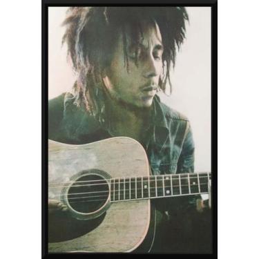 Imagem de Rasta Quadro Bob Marley Foto Moldura 42x29cm - Fanarte